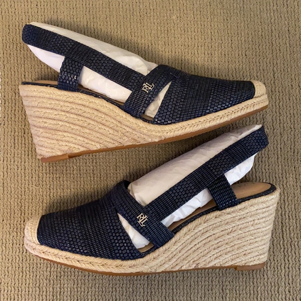 NEW Lauren Ralph Lauren Penelopie Wedge Sandals.